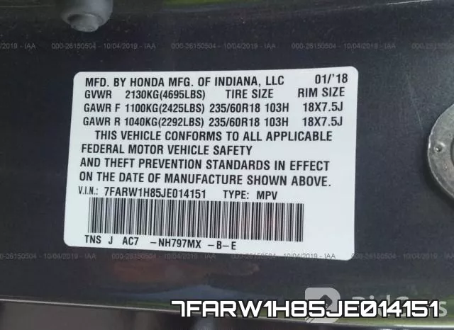 7FARW1H85JE014151 фото 10