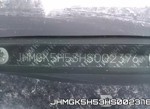 JHMGK5H53HS002376 фото 10