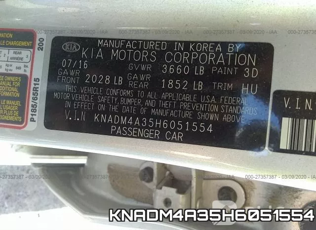 KNADM4A35H6051554 фото 10