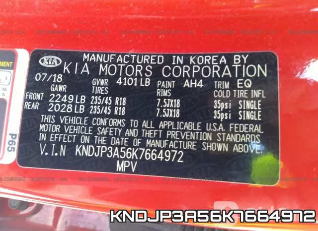 KNDJP3A56K7664972 фото 10
