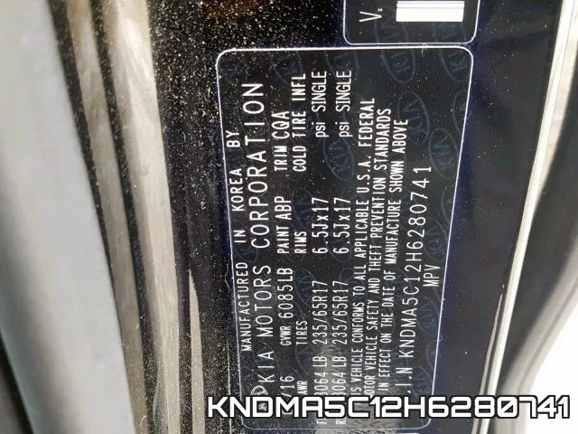 KNDMA5C12H6280741 фото 2