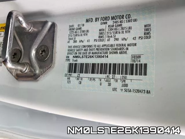 NM0LS7E26K1390414 фото 2