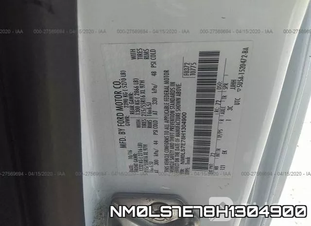 NM0LS7E78H1304900 фото 10