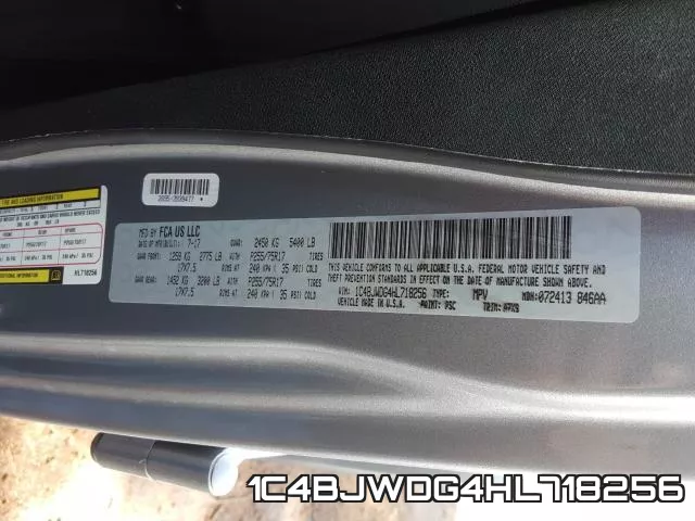 1C4BJWDG4HL718256 фото 2