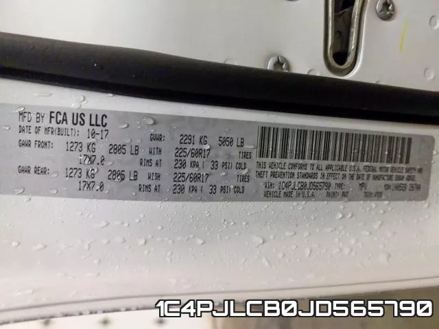 1C4PJLCB0JD565790 фото 2