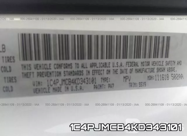 1C4PJMCB4KD343101 фото 10
