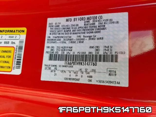 1FA6P8TH9K5147760 фото 2