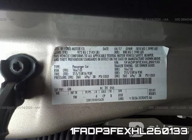 1FADP3FEXHL260133 фото 10