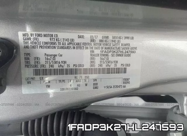 1FADP3K27HL247593 фото 10