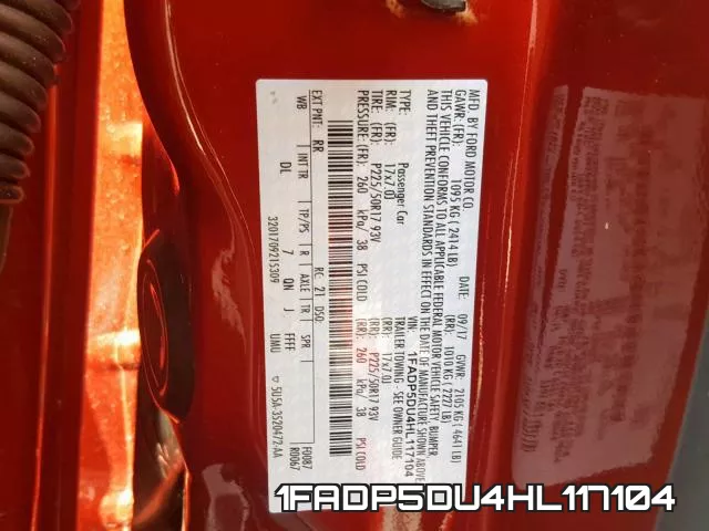 1FADP5DU4HL117104 фото 2