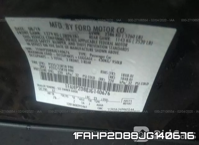 1FAHP2D88JG140676 фото 10