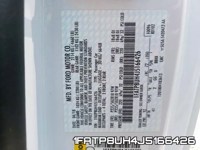 1FATP8UH4J5166426 фото 2