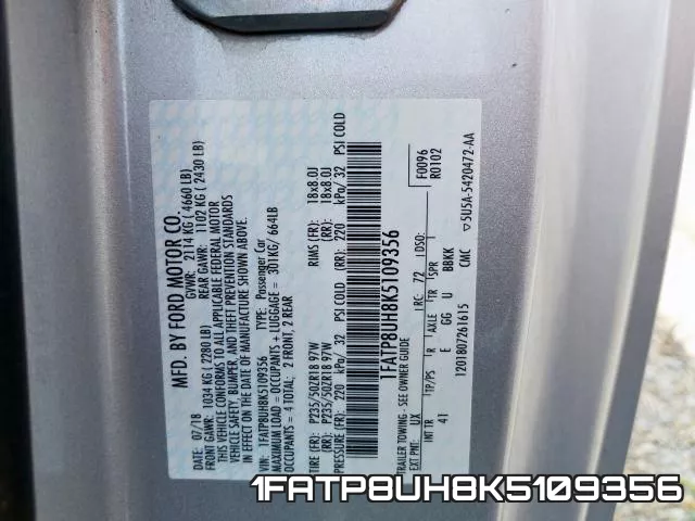 1FATP8UH8K5109356 фото 2