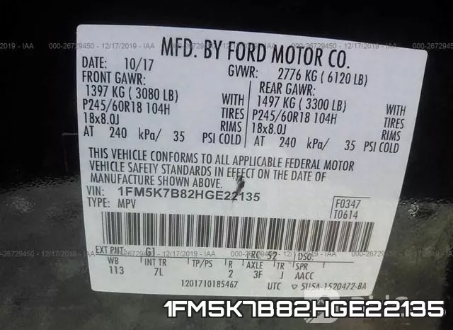 1FM5K7B82HGE22135 фото 10