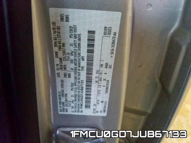 1FMCU0GD7JUB67133 фото 2