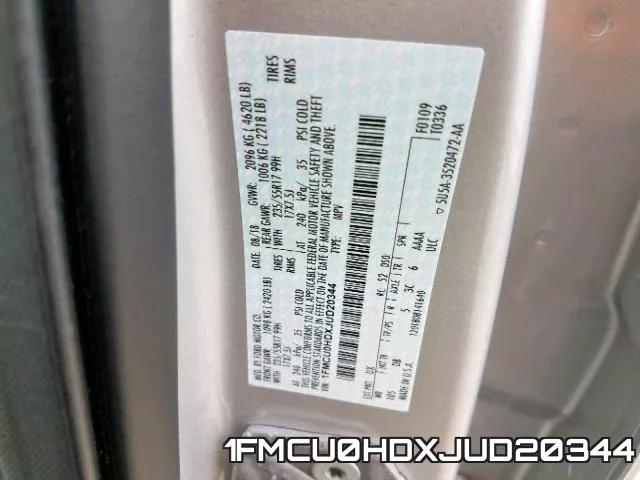 1FMCU0HDXJUD20344 фото 2