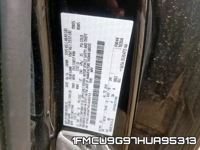 1FMCU9G97HUA95313 фото 2