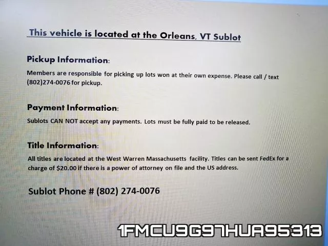1FMCU9G97HUA95313 фото 10