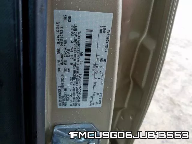 1FMCU9GD6JUB13553 фото 2