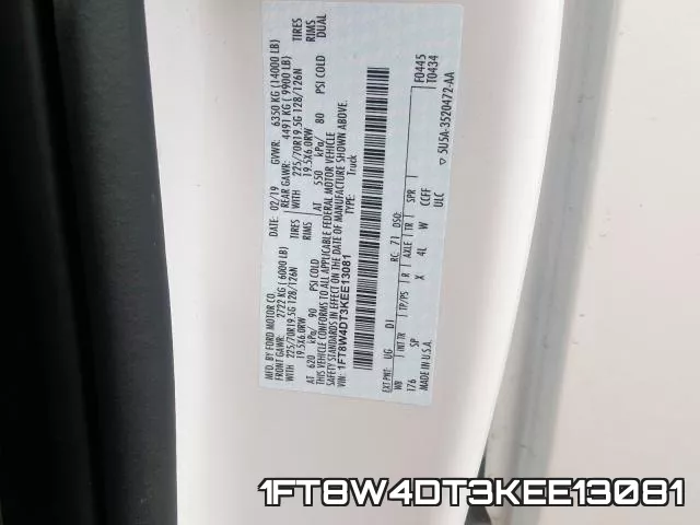 1FT8W4DT3KEE13081 фото 2