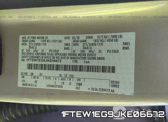 1FTEW1EG9JKE06672 фото 10