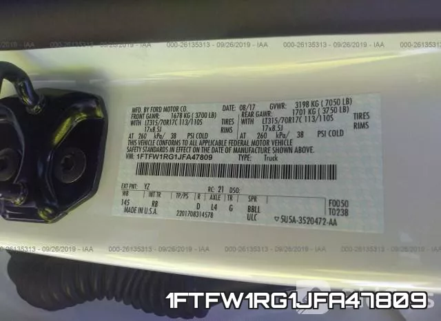 1FTFW1RG1JFA47809 фото 10