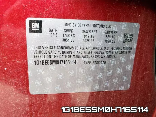 1G1BE5SM0H7165114 фото 2