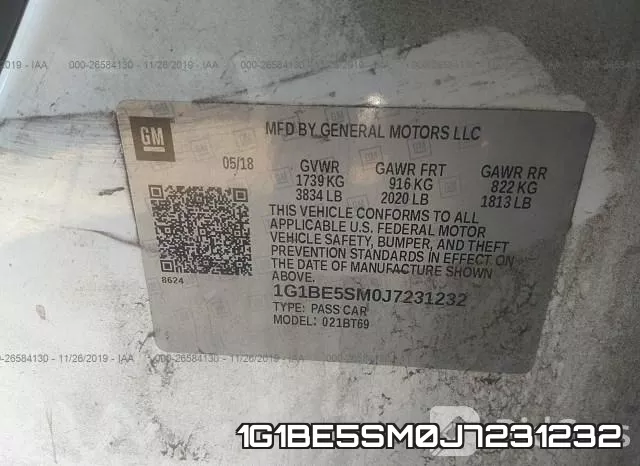 1G1BE5SM0J7231232 фото 10