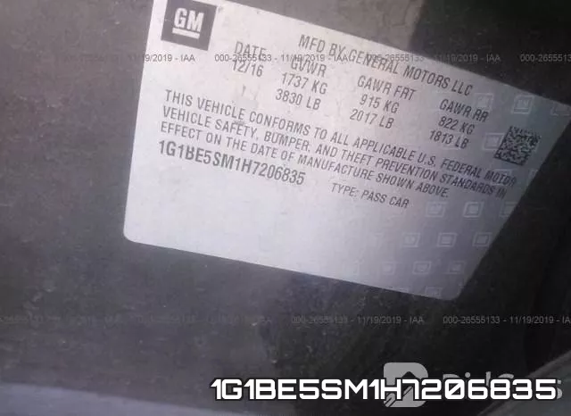 1G1BE5SM1H7206835 фото 10