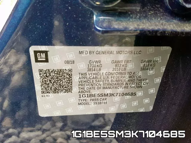 1G1BE5SM3K7104685 фото 2