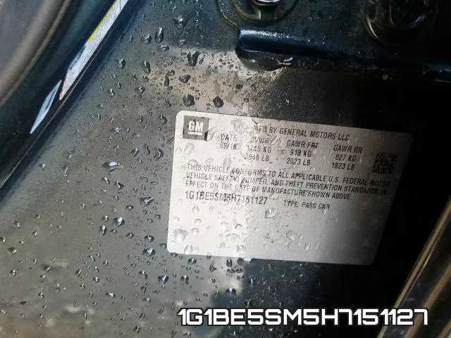 1G1BE5SM5H7151127 фото 2
