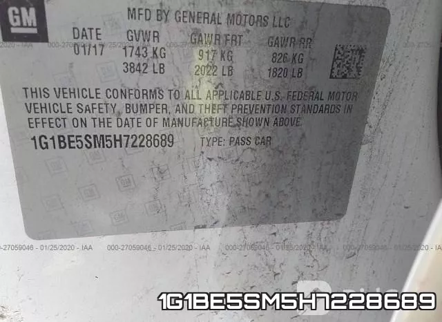 1G1BE5SM5H7228689 фото 10