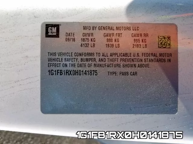 1G1FB1RX0H0141875 фото 2