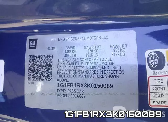 1G1FB1RX3K0150089 фото 10