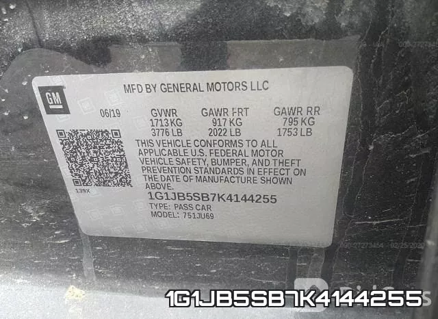 1G1JB5SB7K4144255 фото 10