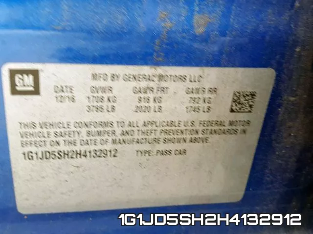 1G1JD5SH2H4132912 фото 2