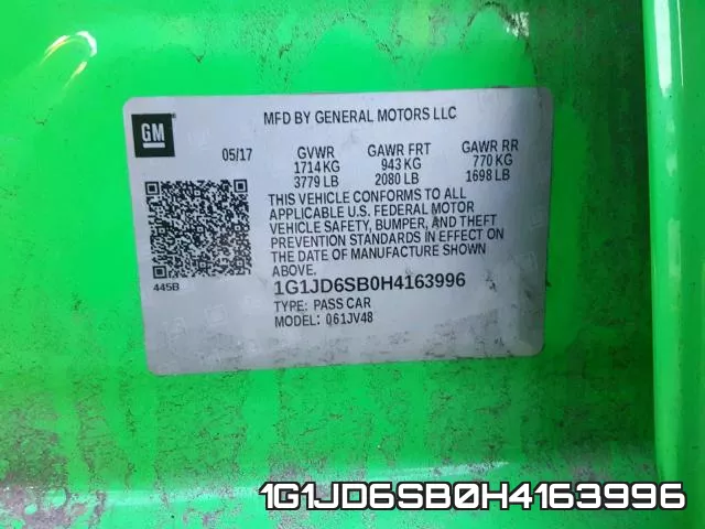 1G1JD6SB0H4163996 фото 2