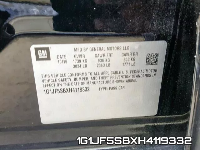 1G1JF5SBXH4119332 фото 2