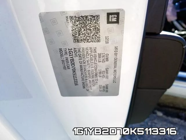 1G1YB2D70K5113316 фото 2