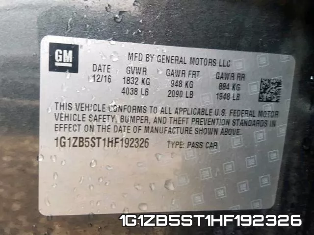 1G1ZB5ST1HF192326 фото 2