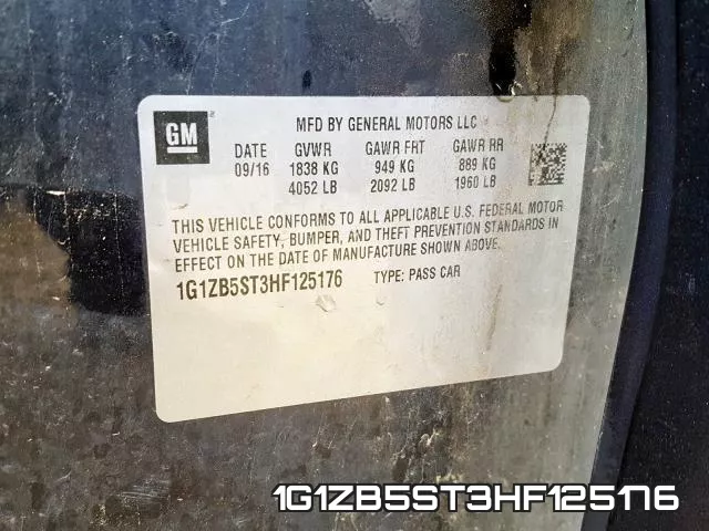 1G1ZB5ST3HF125176 фото 2