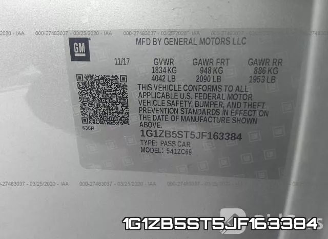 1G1ZB5ST5JF163384 фото 10