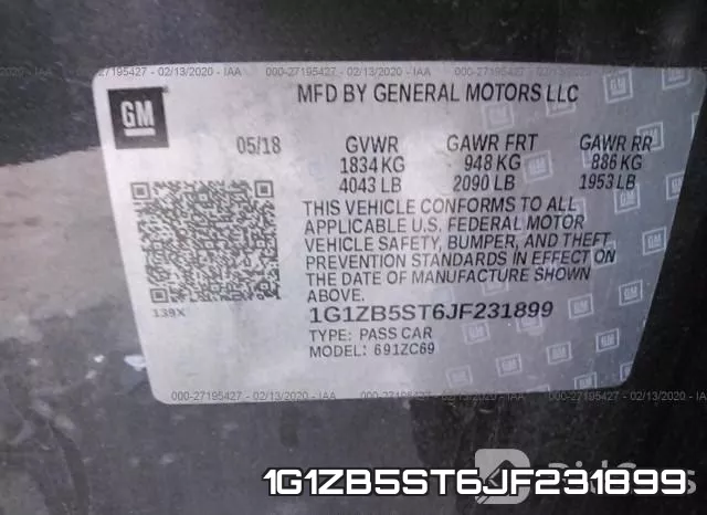 1G1ZB5ST6JF231899 фото 10