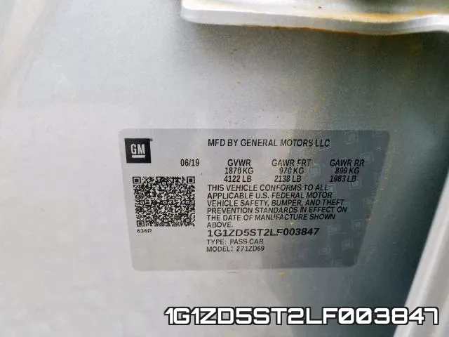 1G1ZD5ST2LF003847 фото 2