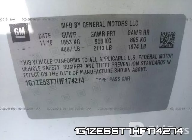1G1ZE5ST7HF174274 фото 10