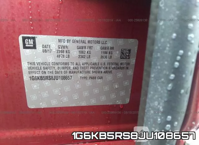 1G6KB5RS8JU108657 фото 10