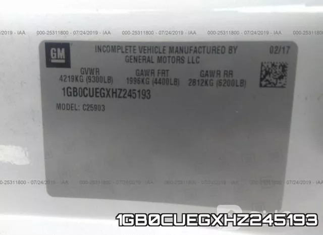 1GB0CUEGXHZ245193 фото 10