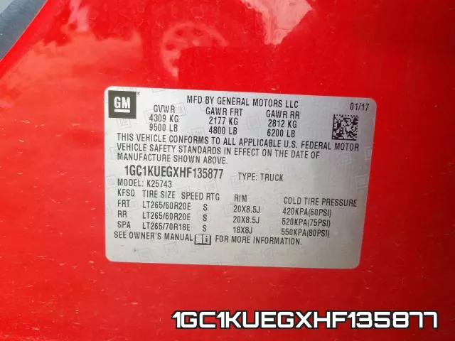 1GC1KUEGXHF135877 фото 2