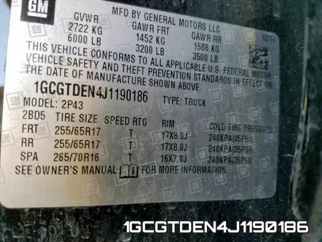 1GCGTDEN4J1190186 фото 2