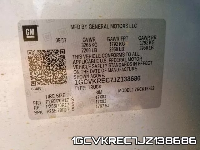 1GCVKREC7JZ138686 фото 2